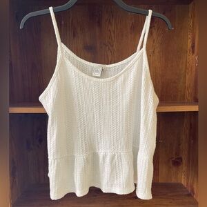 Paper Crane White Textured Camisole